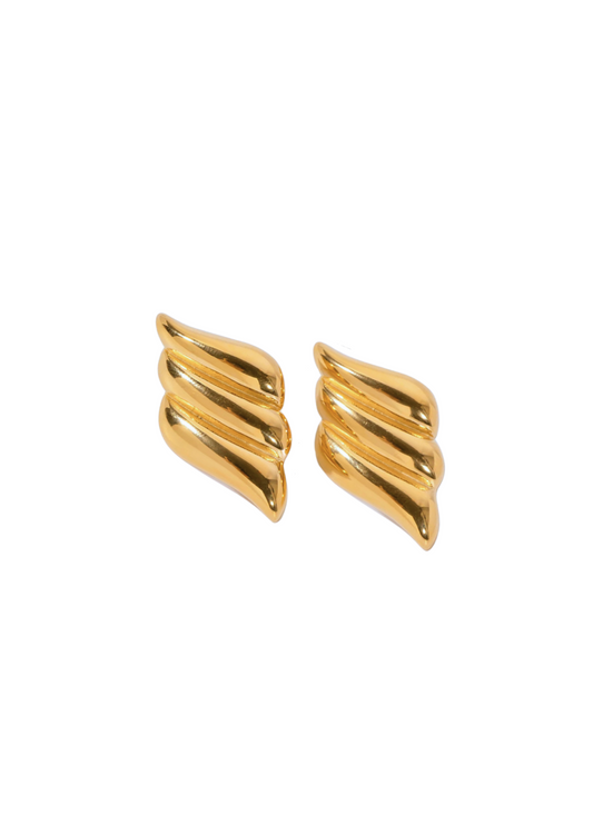 Dixie Jem textured vintage inspired statement chunky gold earrings